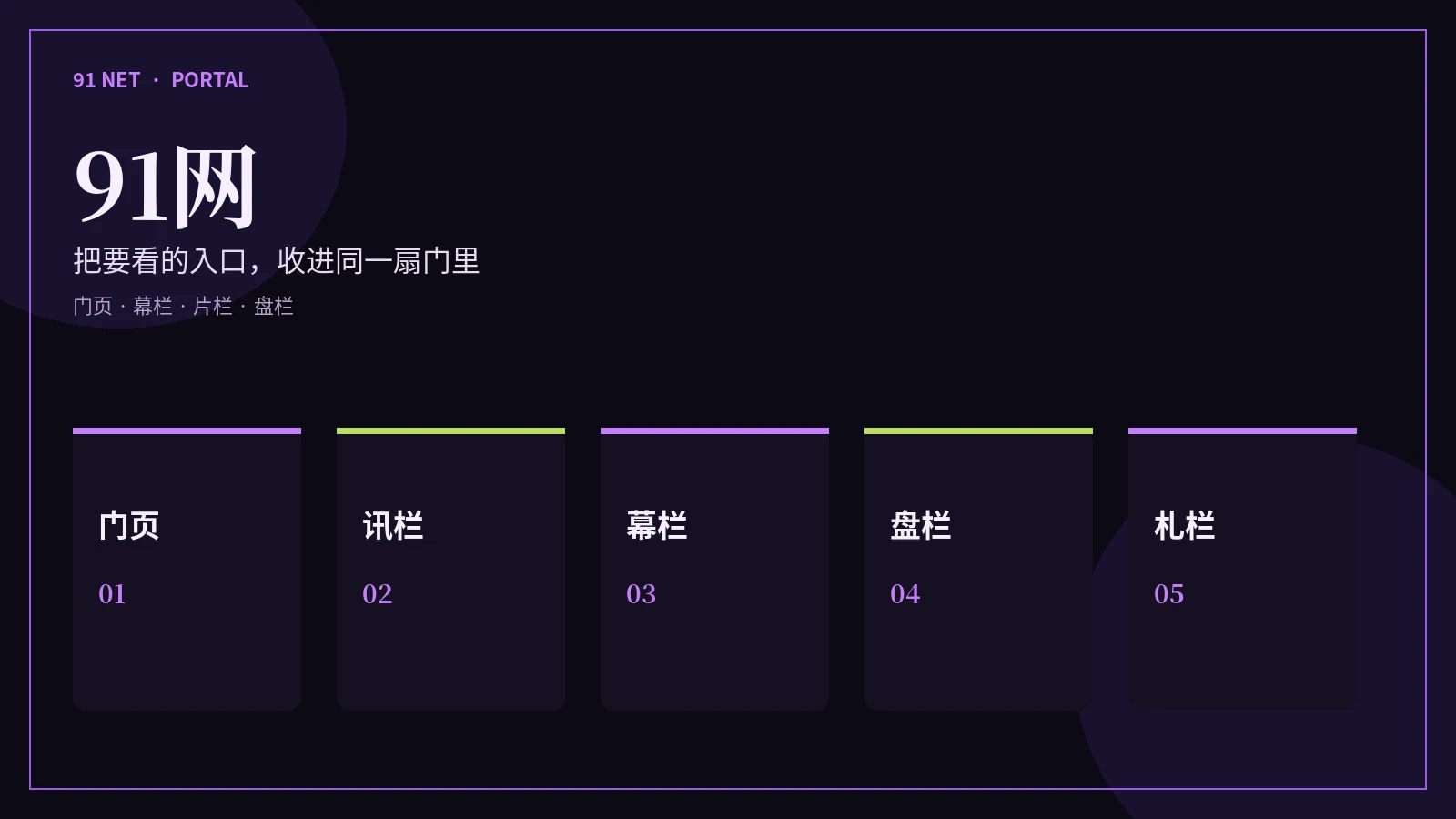 91网门户封面